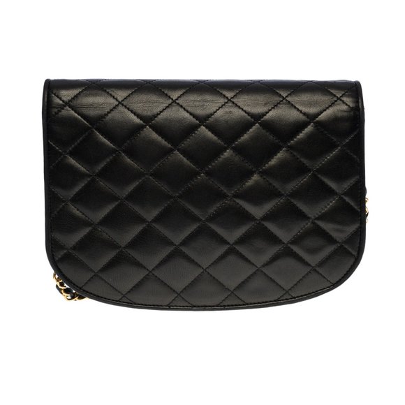 Chanel Classic flap shoulder bag in black quilted leather - Picture 2 of 12